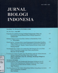 Jurnal Biologi Indonesia Vol IV no 3 Juni 2007