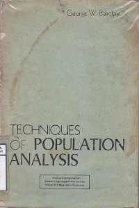 Image of Techniques of Poputation Analys