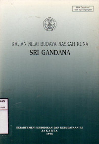 Image of Kajian Nilai Budaya Naskah Kuna Sri Gandana