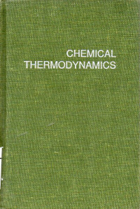 Image of Chemical Thermodynamics, Basic Theory Methods
