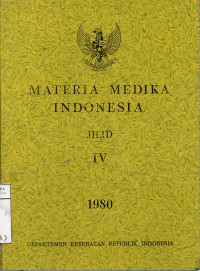 Image of Materia Medika Indonesia Jilid IV