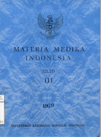 Materia Medika Indonesia Jilid III