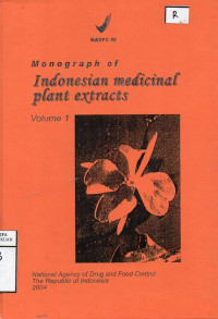 Monograph Of Indonesia Medicinal Plant Extracts