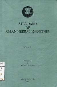 Standard Of Asean Herbal Medicines