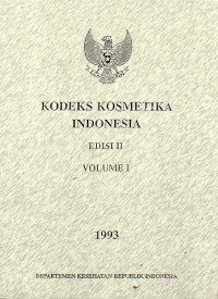 Kodeks Kosmetika Indonesia Ed. II Vol. 1