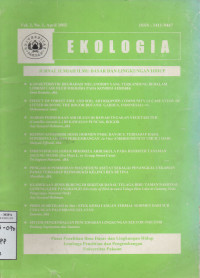 EKOLOGIA,Jurnal ilmiah ilmu dasar dan lingkungan hidup Vol 2 No.1 April 2002 , No,2 Oktober 2002