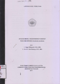 Laporan Penelitian Aplikasi Model Hidden Markov Diskret Pada DNA Kerang (Anodonta Woodiana)