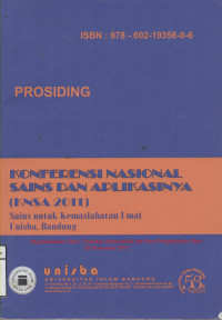 Prosiding Konferensi Nasional Sains Dan Aplikasinya (KNSA 2011) Sains Untuk Kemaslaha Umat