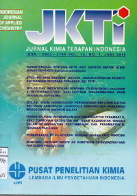 Jurnal Kimia Terapan Indonesia, JKTI Vol 12 No 1 Juni 2010