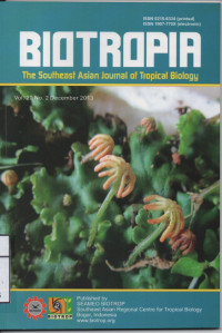 Image of BIOTROPIA The Southeast Asian Journal Of Tropical Biology Vol.20 No.2 December 2013