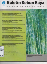 Buletin kebun raya indonesia (indonesian botanic garden   bulletin)vol 13 ,no 1 januari 2010