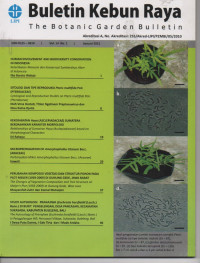 Buletin Kebun Raya The Botanic Garden Bulletin Vol.14 No.1 Januari 2011