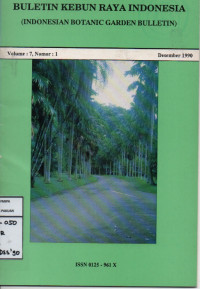 Buletin kebun raya indonesia (indonesian botanic garden bulletin) Volume : 7, Nomor : 1