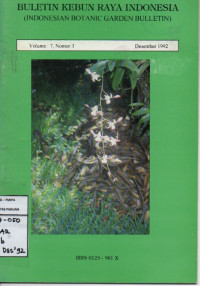 Buletin kebun raya indonesia (indonesian botanic garden bulletin) Volume : 7, Nomor :3