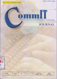 CommIT jOURNAL Vol.3 No.2 Oktober 2009