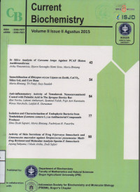 Current Biochemistry Vol. II Issue II Agustus 2015