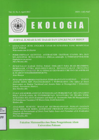 Image of EKOLOGIA, Jurnal ilmiah ilmu dasar dan lingkungan hidup Vol.13, No.1 April 2013