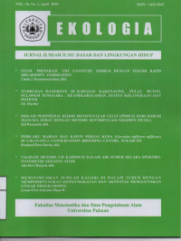 EKOLOGIA ,Jurnal Ilmiah Ilmu Dasar Dan Lingkungan Hidup Vol.14,No.2 Oktober 2014