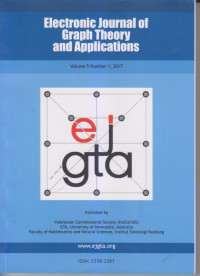 Electronic Journal of Graph Theory and Applications vol.5 no.2  2017