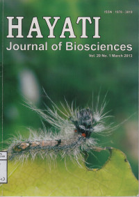 Image of Hayati Journal Of Biosiences Vol. 20 No.1 March 2013