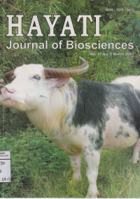 Image of Hayati journal Biosciences Vol.17 No.1 March 2010