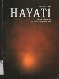 Hayati Journal Of Biosains Vol. 13 No.3 September 2006