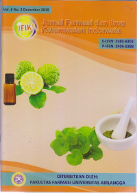 Jurnal Farmasi dan Ilmu Kefarmasian Indonesia Vol.6 No.2