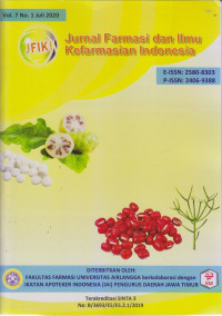 Jurnal Farmasi dan Ilmu Kefarmasian Indonesia Vol.7 No.1