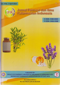 Jurnal Farmasi dan Ilmu Kefarmasian Indonesia Vol.9 No.1