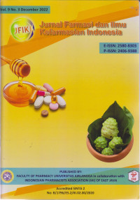 Jurnal Farmasi dan Ilmu Kefarmasian Indonesia Vol.9 No.3