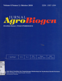 Image of Jurnal Agro Biogen Vol.6 No.2 Oktober 2010