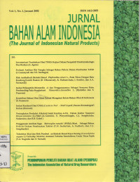 Image of Jurnal Bahan Alam Indonesia vol.1 No. 1 Tahun 2002