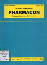 Image of Jurnal Ilmiah Farmasi PHARMACON (vol.8, no.2, Desember 2007)