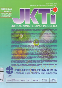 Image of Jurnal Kimia Terapan Indonesia Vol.15 No.1 Juni 2013