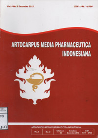 Jurnal Artocarpus Media Pharmaceutica Indonesiana Vol.9, No.2 Desember 2012