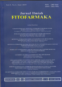 Jurnal Ilmiah FITOFARMAKA  Vol.9 No.1 Juni 2019