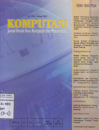 Image of Komputasi Jurnal Ilmiah Ilmu Komputer dan Matematika