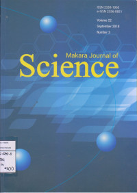 Makara Journal of Science Volume 22 September Number 3