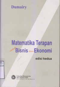 Matematika Terapan Untuk Bisnis Dan Ekonomi Edisi Kedua