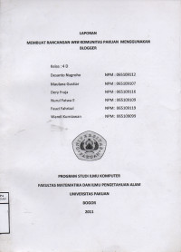 Image of Membuat Rancangan WEB Komunitas Pakuan Menggunakan Bloger