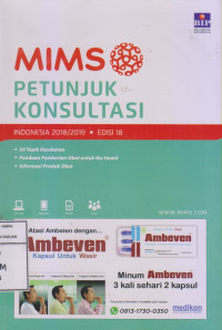 MIMS Petunjuk Konsultasi  Ed.18 2018/2019