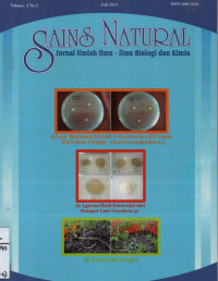 Sains Natural ,Jurnal Ilmiah Ilmu-ilmu Biologi dan Kimia Vol.4  No.2 Juli 2014