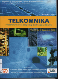 Image of TELKOMNIKA, Telecommunication, Computing, Electronics and Control Vol.11 No.4 December 2013