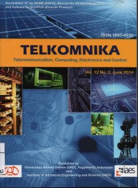 Image of TELKOMNIKA , Telecommunication, Computing, Electronics and Control Vol.12 No.2 June 2014