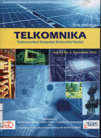 TELKOMNIKA , Telekomunikasi Komputasi Elektronika Kendali TELKOMNIKA , Telekomunikasi Komputasi Elektronika Kendali Vol.10 No.4, December 2012