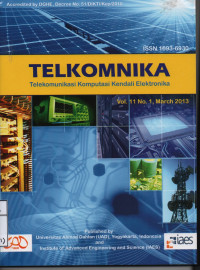 TELKOMNIKA,Telekomunikasi Komputasi Kendali Elektronika Vol.11 No.1 March 2013