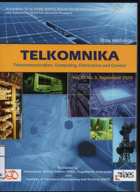 TELKOMNIKA, Telecommunication ,Computing, Electronics and Control Vol. 13 No.3 September 2015