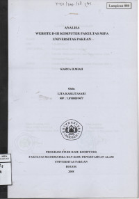 Image of Analisa Website D-III Komputer fakultas MIPA UNPAK