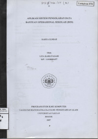 Aplikasi Sistem Pengolahan Data Bantuan Operasional Sekolah (BOS)