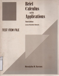 Image of Brief Calculus with Applications